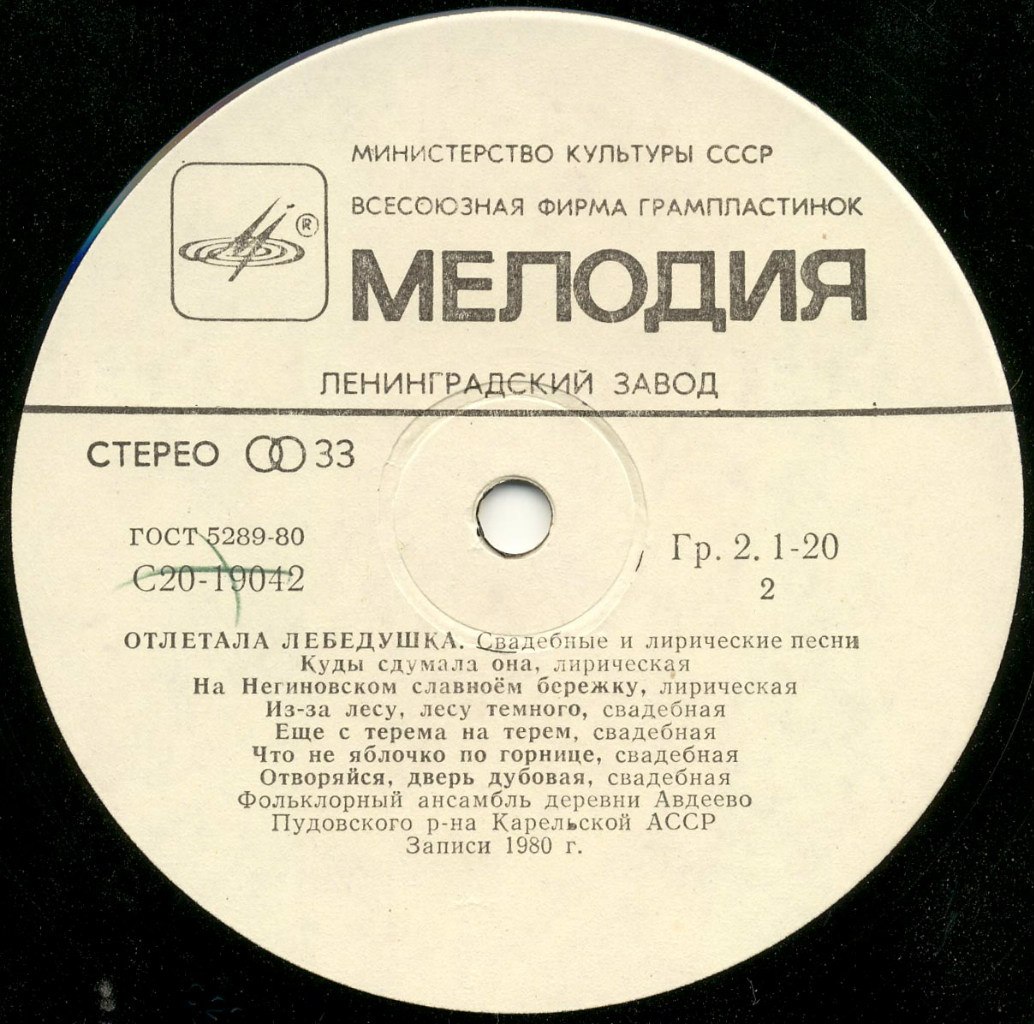 ОТЛЕТАЛА ЛЕБЕДУШКА: Свадебные и лирические песни.