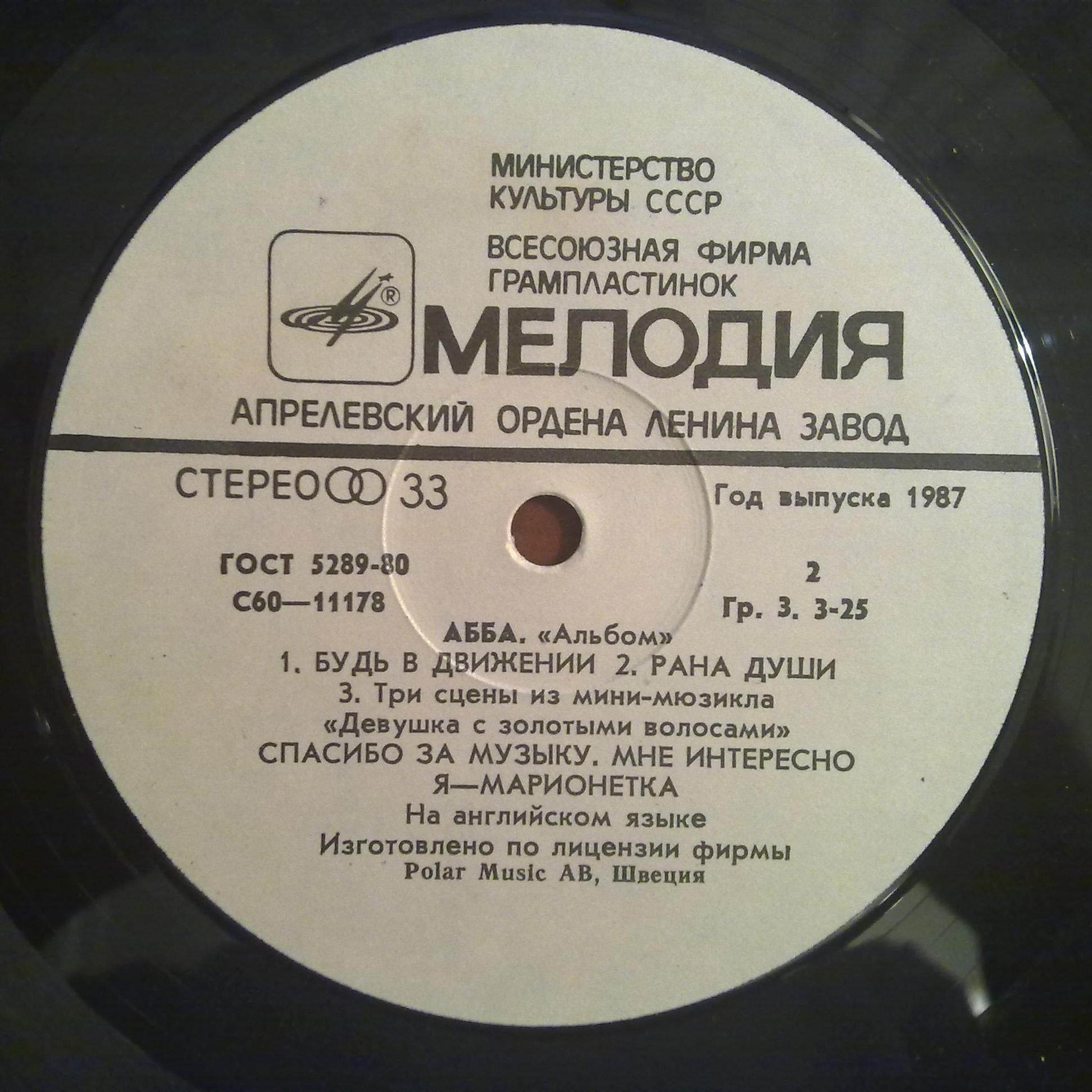 Вокально-инструментальный ансамбль «АББА» - "Альбом"