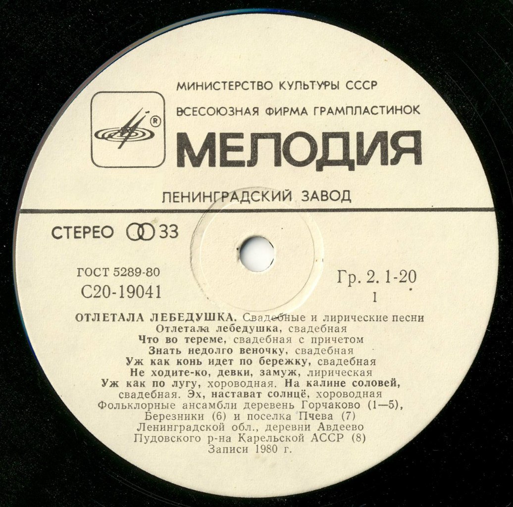 ОТЛЕТАЛА ЛЕБЕДУШКА: Свадебные и лирические песни.