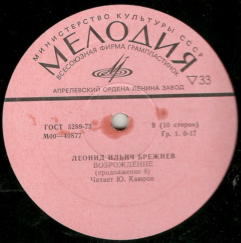 Л. И. БРЕЖНЕВ «Возрождение» (читает Ю. Каюров)