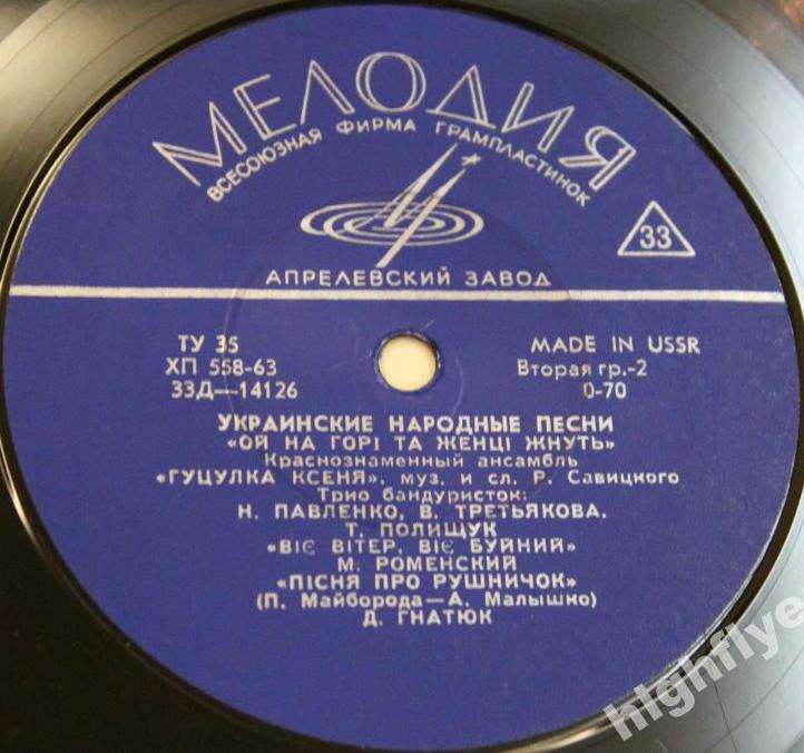 Украинские народные песни