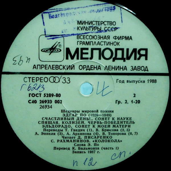 Э. ПО (1809-1849) Стихотворения [Шедевры мировой поэзии]