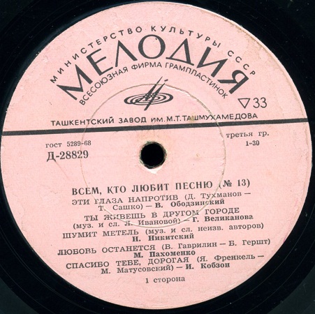 Всем, кто любит песню (№ 13)