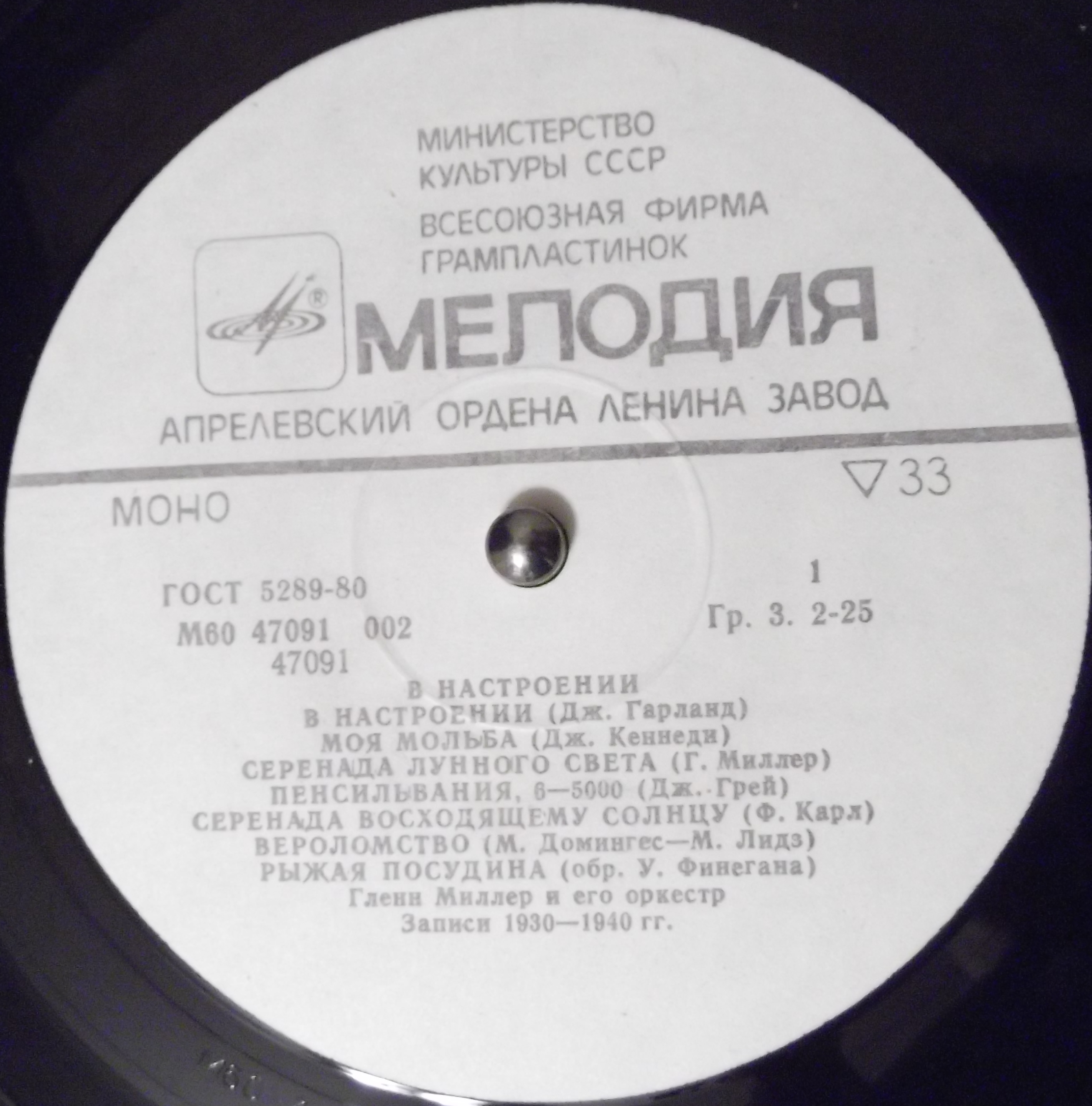 Гленн Миллер и его оркестр. «В настроении»