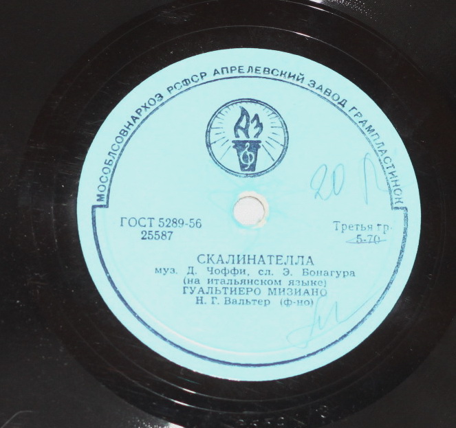 Гуальтиеро Мизиано - Скалинателла / Итальянская лирическая песня
