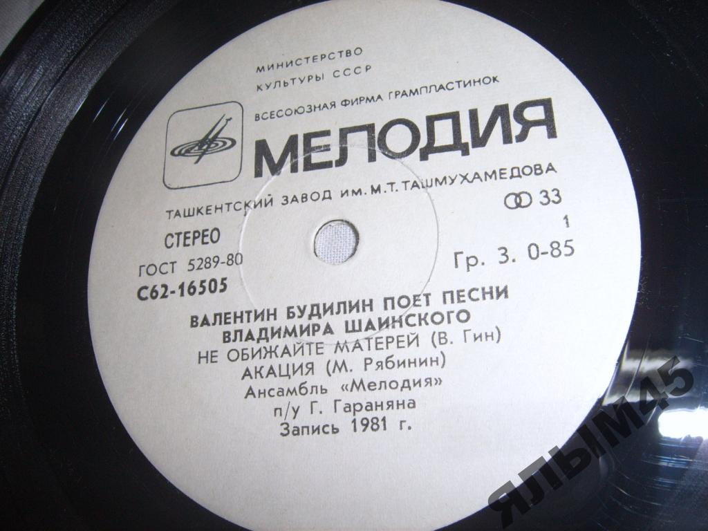 Валентин Будилин поет песни Владимира Шаинского