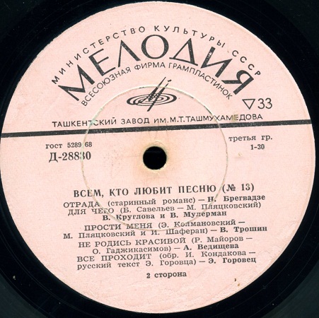 Всем, кто любит песню (№ 13)