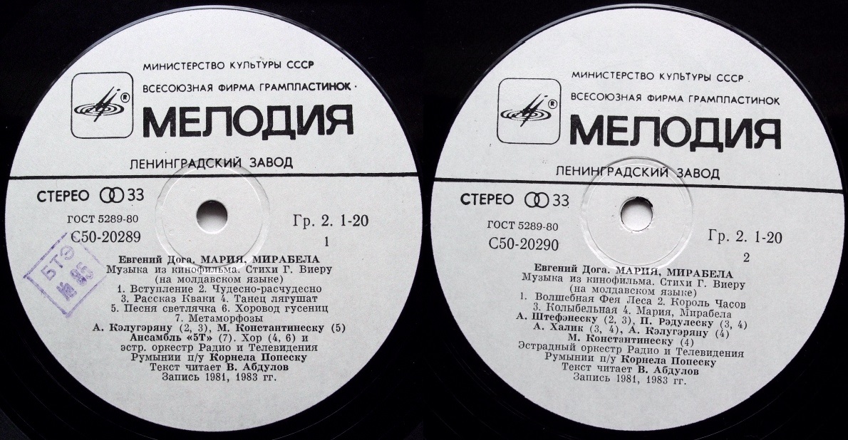Музыка Евгения Доги из кинофильма "Мария, Мирабела"
