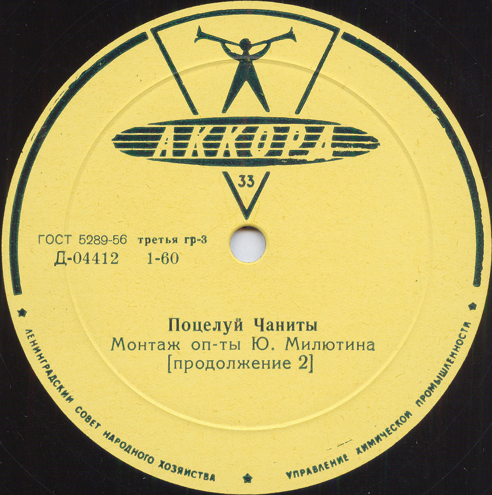 Ю. МИЛЮТИН: «Поцелуй Чаниты», монтаж оперетты