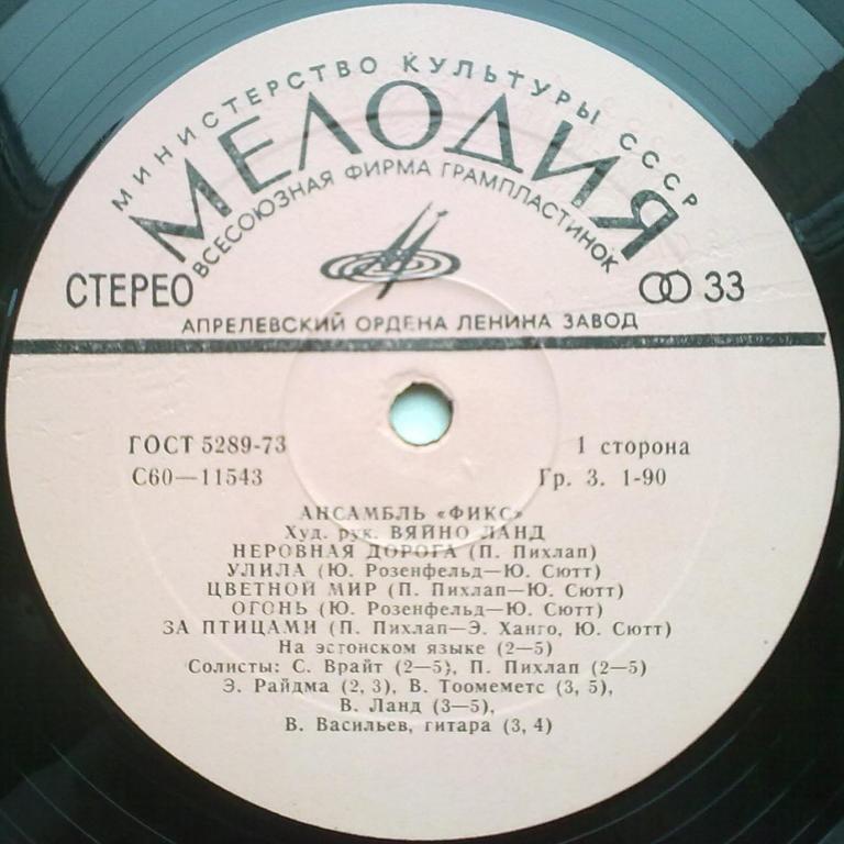 АНСАМБЛЬ «ФИКС» - Цветной мир. / Ansambel "Fix" - Värviline maailm