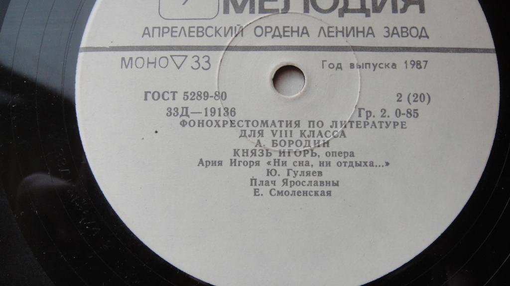 Фонохрестоматия по литературе для VIII класса