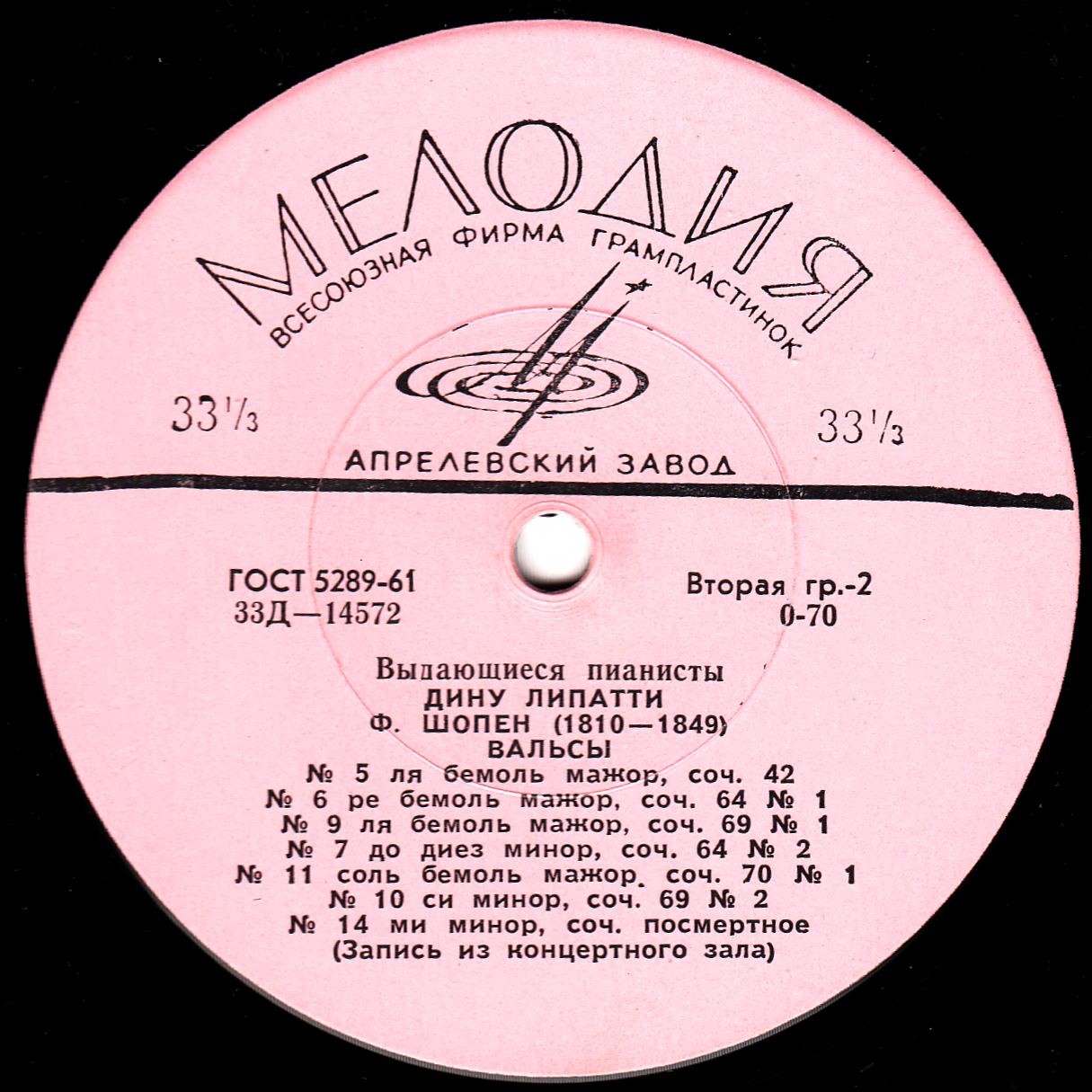 Дину Липатти, ф-но