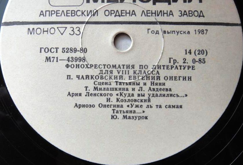 ФОНОХРЕСТОМАТИЯ ПО ЛИТЕРАТУРЕ ДЛЯ VIII КЛАССА (стороны 13-14 из 20)