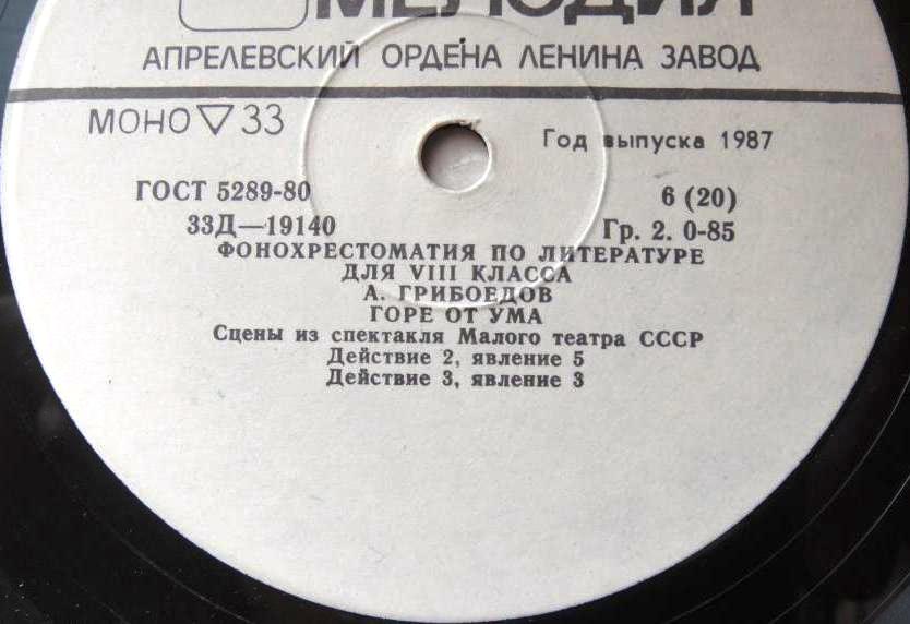 ФОНОХРЕСТОМАТИЯ ПО ЛИТЕРАТУРЕ ДЛЯ VIII КЛАССА (стороны 5-6 из 20).