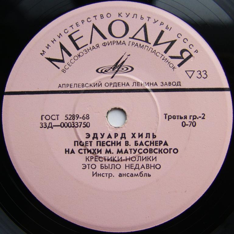 Эдуард Хиль поёт песни В. Баснера на стихи М. Матусовского