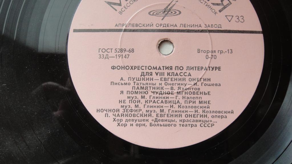 Фонохрестоматия по литературе для VIII класса