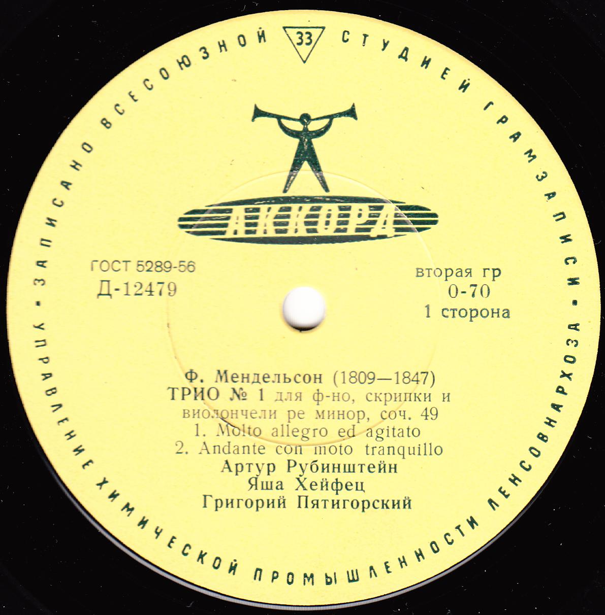 Ф. МЕНДЕЛЬСОН (1809-1847)