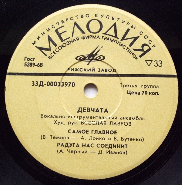 ВИА "ДЕВЧАТА", худ. рук. Всеслав Лавров