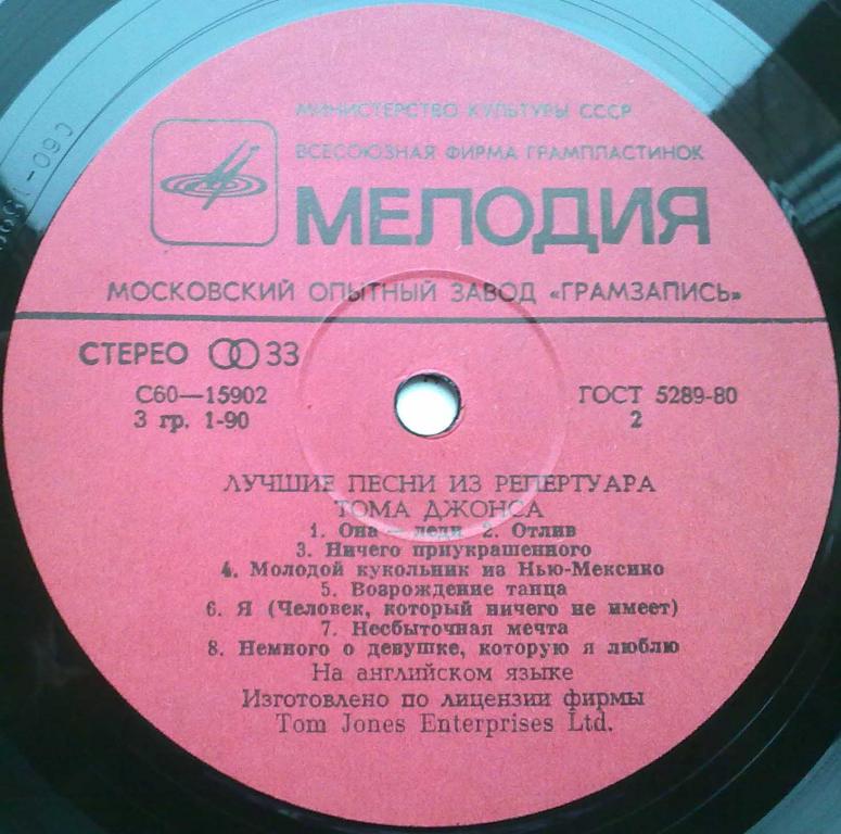 Лучшие песни из репертуара Тома Джонса