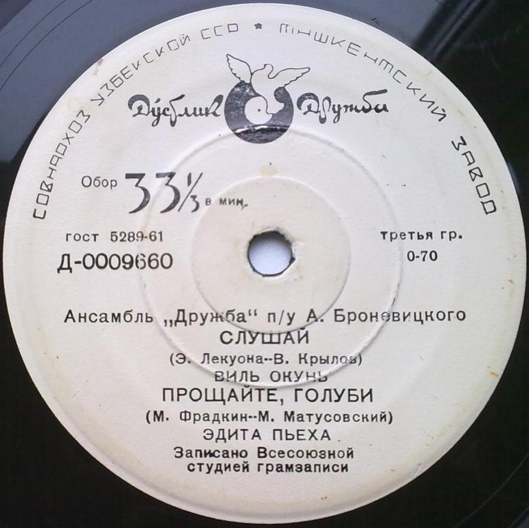 Ансамбль «ДРУЖБА», худ. рук. А. Броневицкий