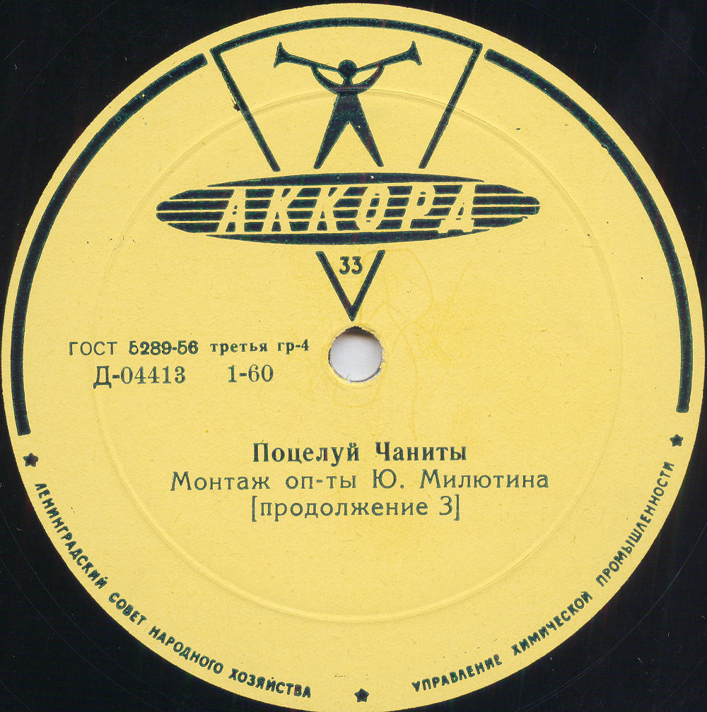 Ю. МИЛЮТИН: «Поцелуй Чаниты», монтаж оперетты