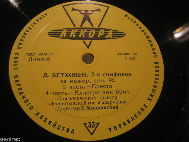 Л. БЕТХОВЕН (1770–1827) Симфония № 7 ля мажор, соч. 92 (Е. Мравинский)
