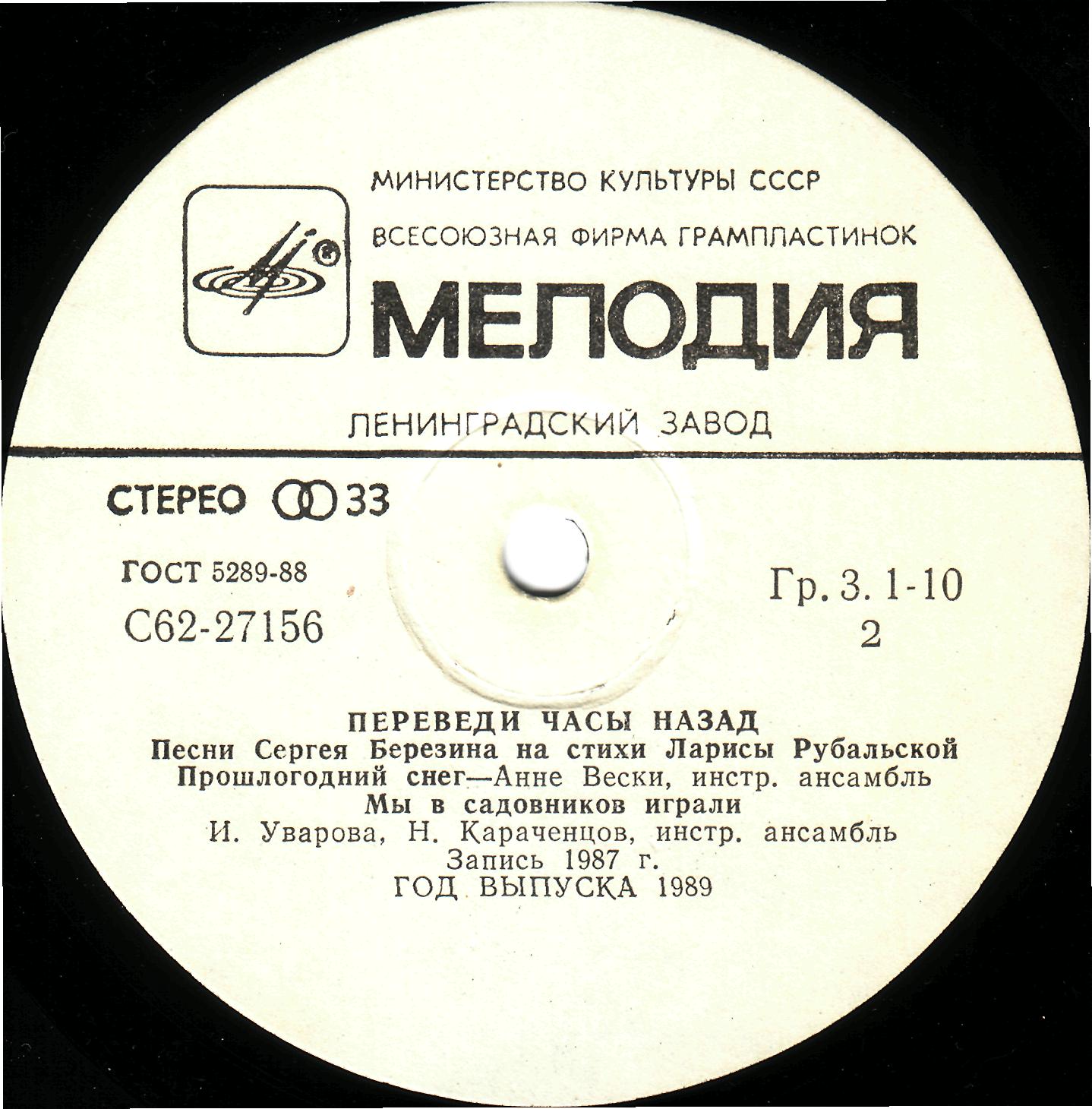 Переведи часы назад