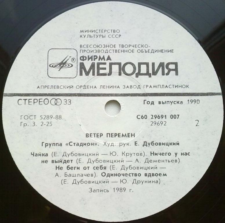 Группа «Стадион». Ветер перемен