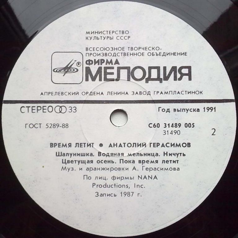 Анатолий ГЕРАСИМОВ. «Время летит»