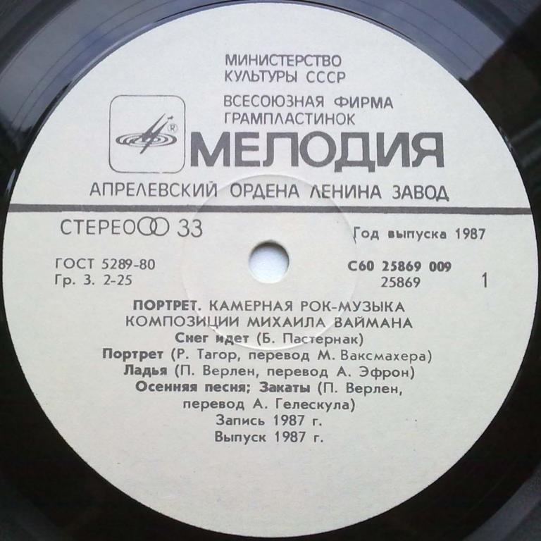 ПОРТРЕТ. Камерная рок-музыка.