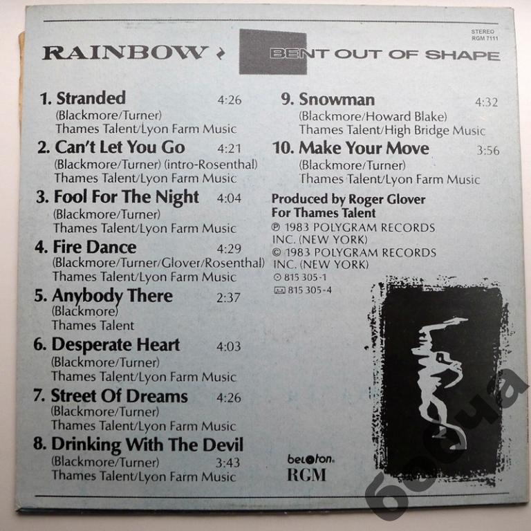 RAINBOW "Bent Out Of Shape"