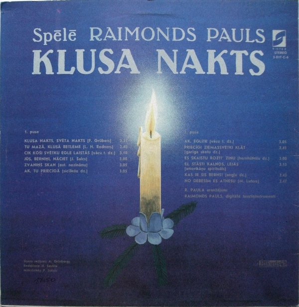 Klusa Nakts. Spēlē Raimonds Pauls/ Играет Раймонд Паулс