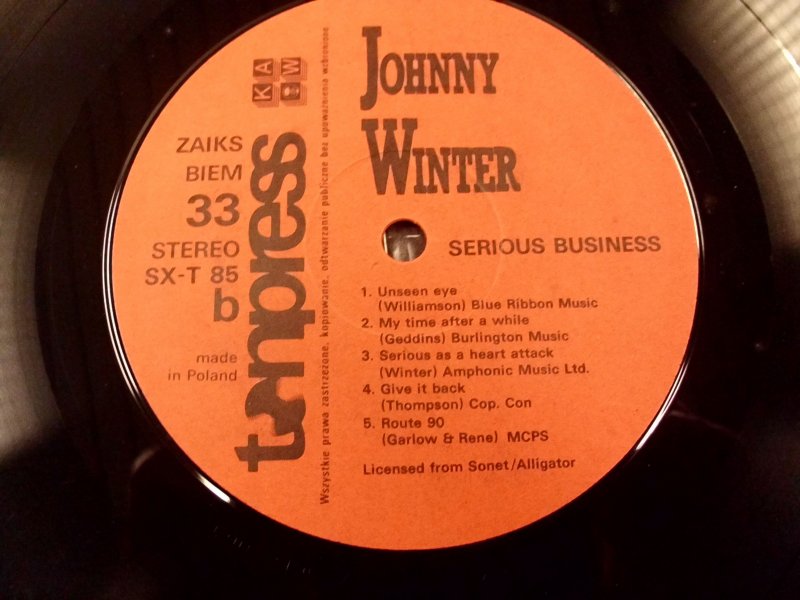 Johnny Winter - "Serious business" [по заказу польской фирмы TONPRESS]