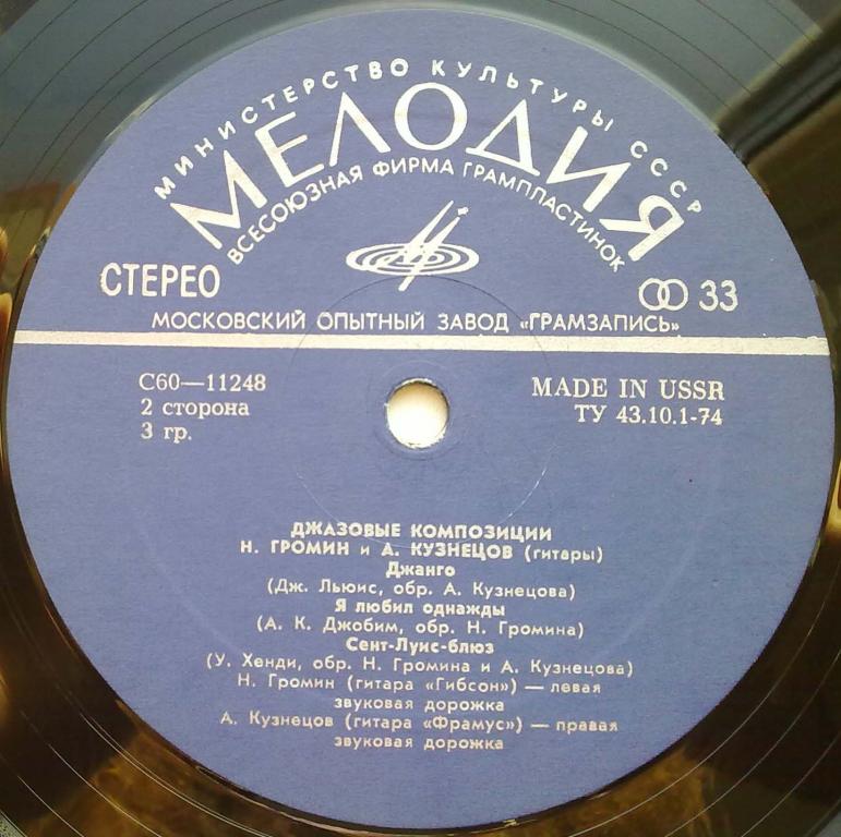 «ДЖАНГО» (джазовые композиции). Н. ГРОМИН И А. КУЗНЕЦОВ (гитары)