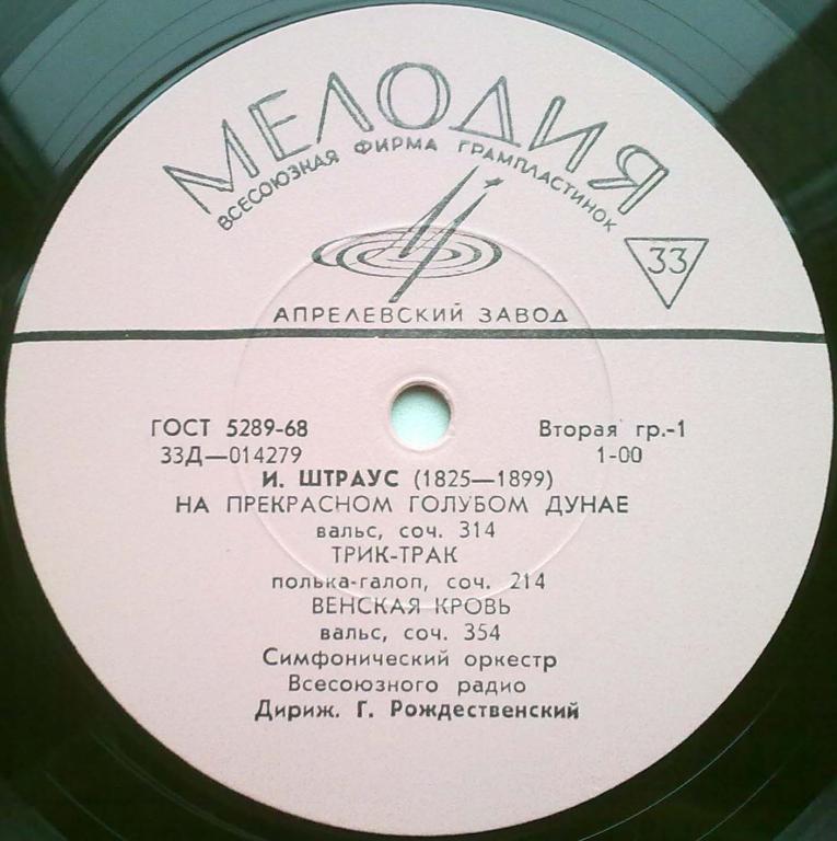 И. ШТРАУС (1825–1899): Вальсы