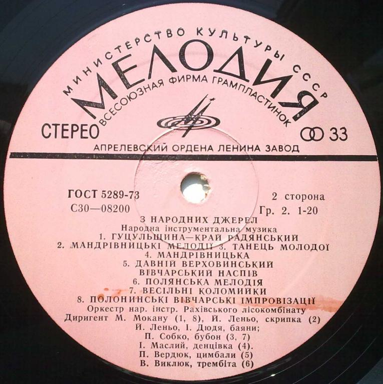 «З НАРОДНИХ ДЖЕРЕЛ» (нар. инструментальная музыка).