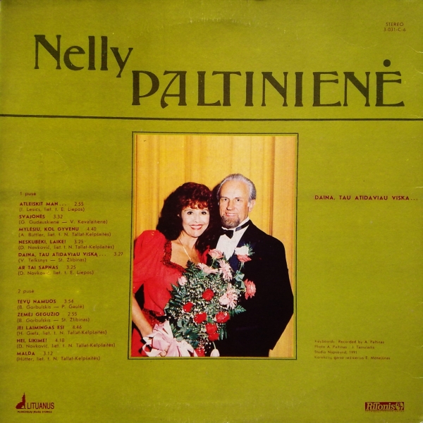 Nelly PALTINIENĖ (Нелли Пальтинене) ‎"Daina, tau atidaviau viską..." (на литовском языке)