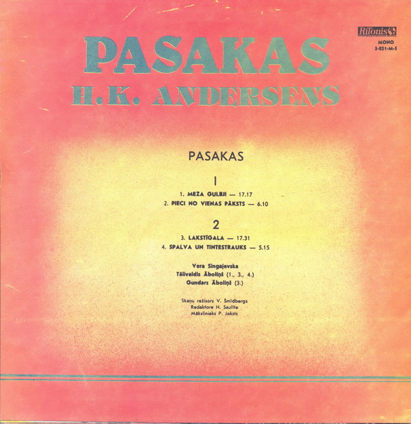 H. K. Andersens ‎– Pasakas