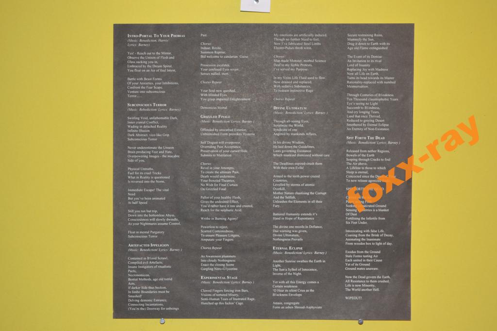 BENEDICTION «Subconscious Terror»