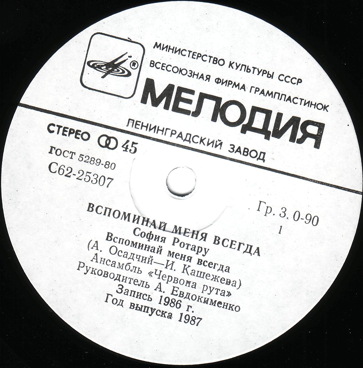 София Ротару.  Вспоминай меня всегда