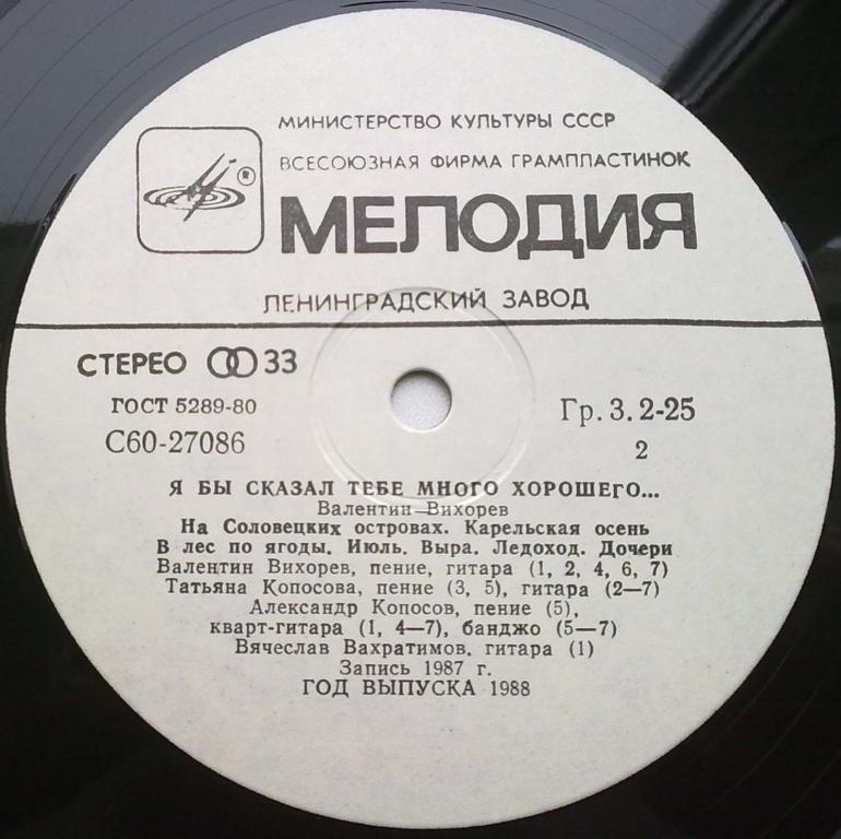 Валентин Вихорев. «Я бы сказал тебе много хорошего…»