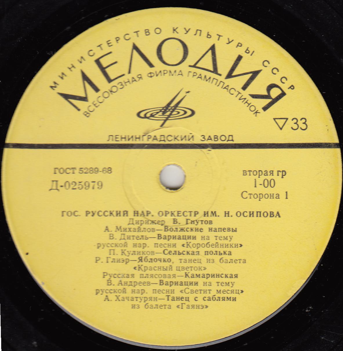 ГОС. АКАДЕМ. РУССКИЙ НАР. ОРКЕСТР им. Н. ОСИПОВА