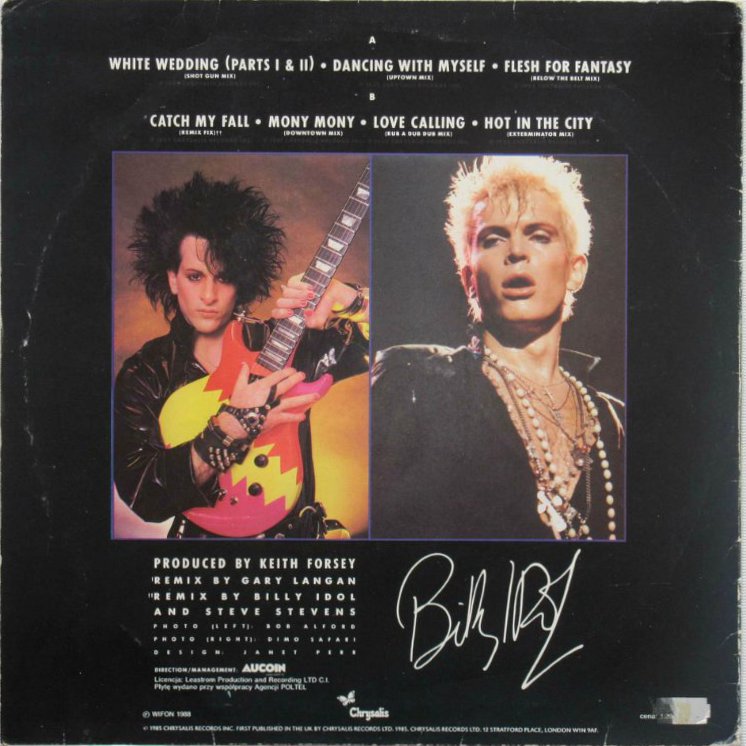 Billy Idol ‎– Vital Idol [по заказу польской фирмы WIFON, LP 133]