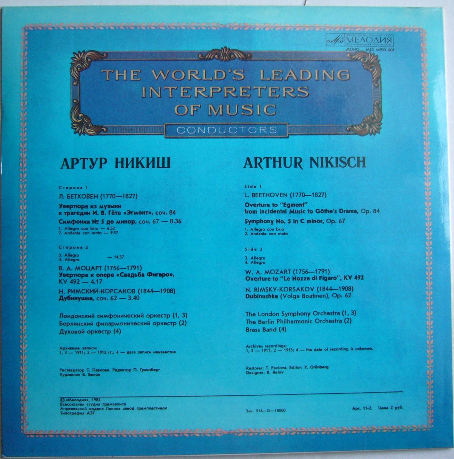 Дирижер Артур НИКИШ