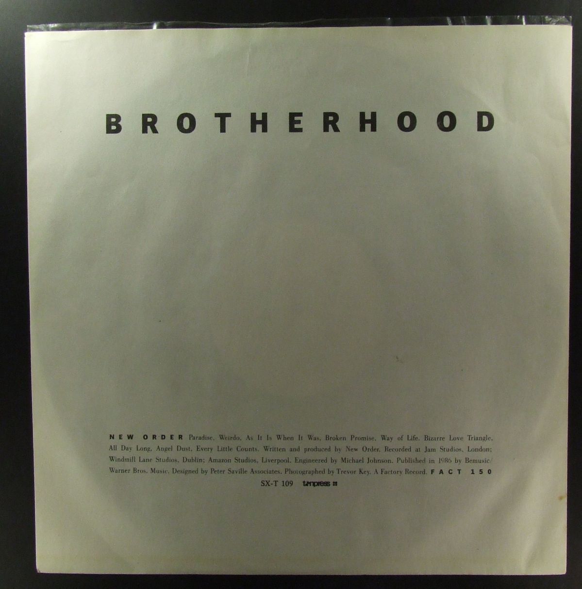 New Order ‎– Brotherhood [по заказу польской фирмы TONPRESS]