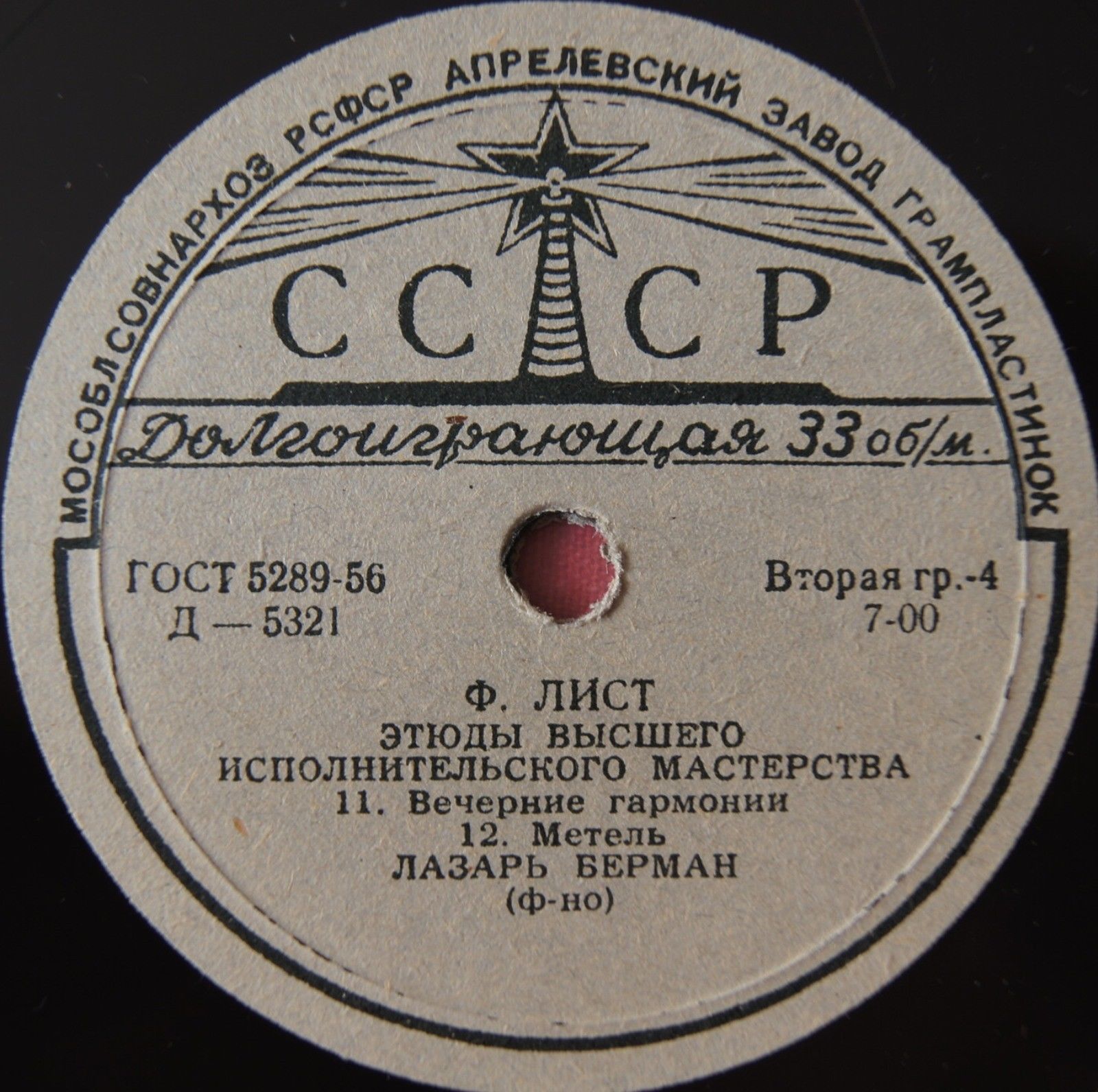 Ф. ЛИСТ Этюды высшего исполнительского мастерства (Лазарь Берман, ф-но)