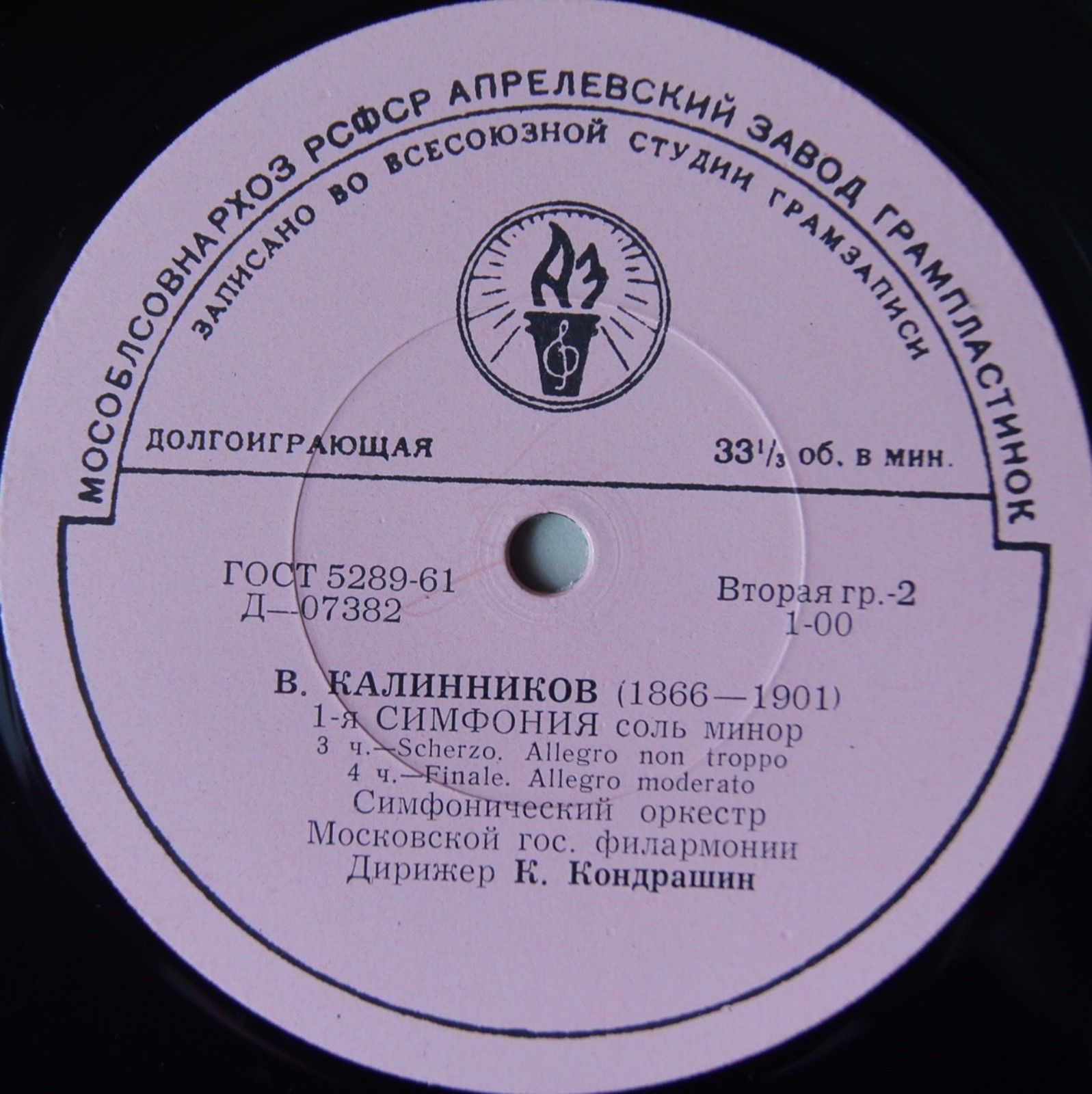 В. КАЛИННИКОВ (1866-1901) Симфония № 1 соль минор (К. Кондрашин)