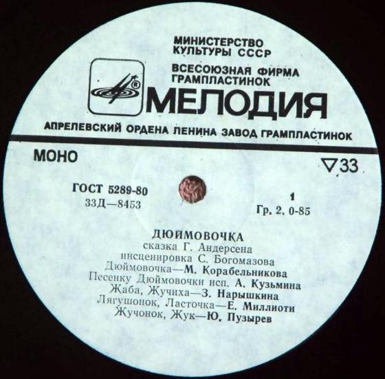 Г. Х. Андерсен. Дюймовочка