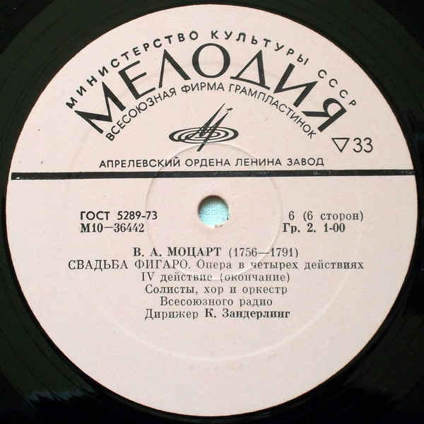 В. А. МОЦАРТ. "Свадьба Фигаро", опера