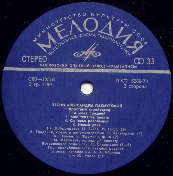 А. ПАХМУТОВА «Песни Александры Пахмутовой»